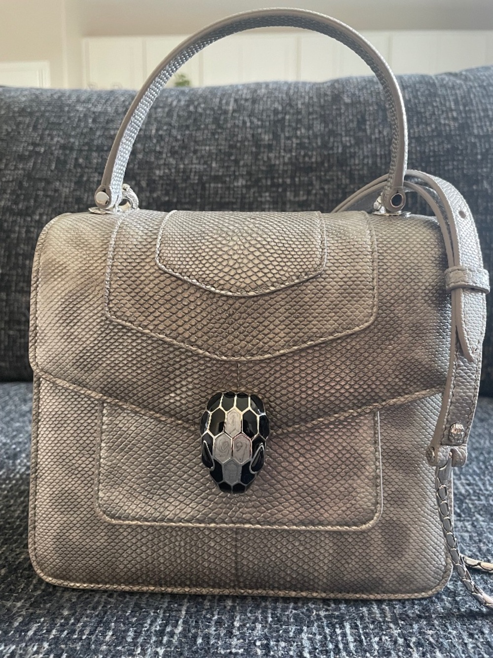 BVLGARI Serpenti Python forever shoulder bag
